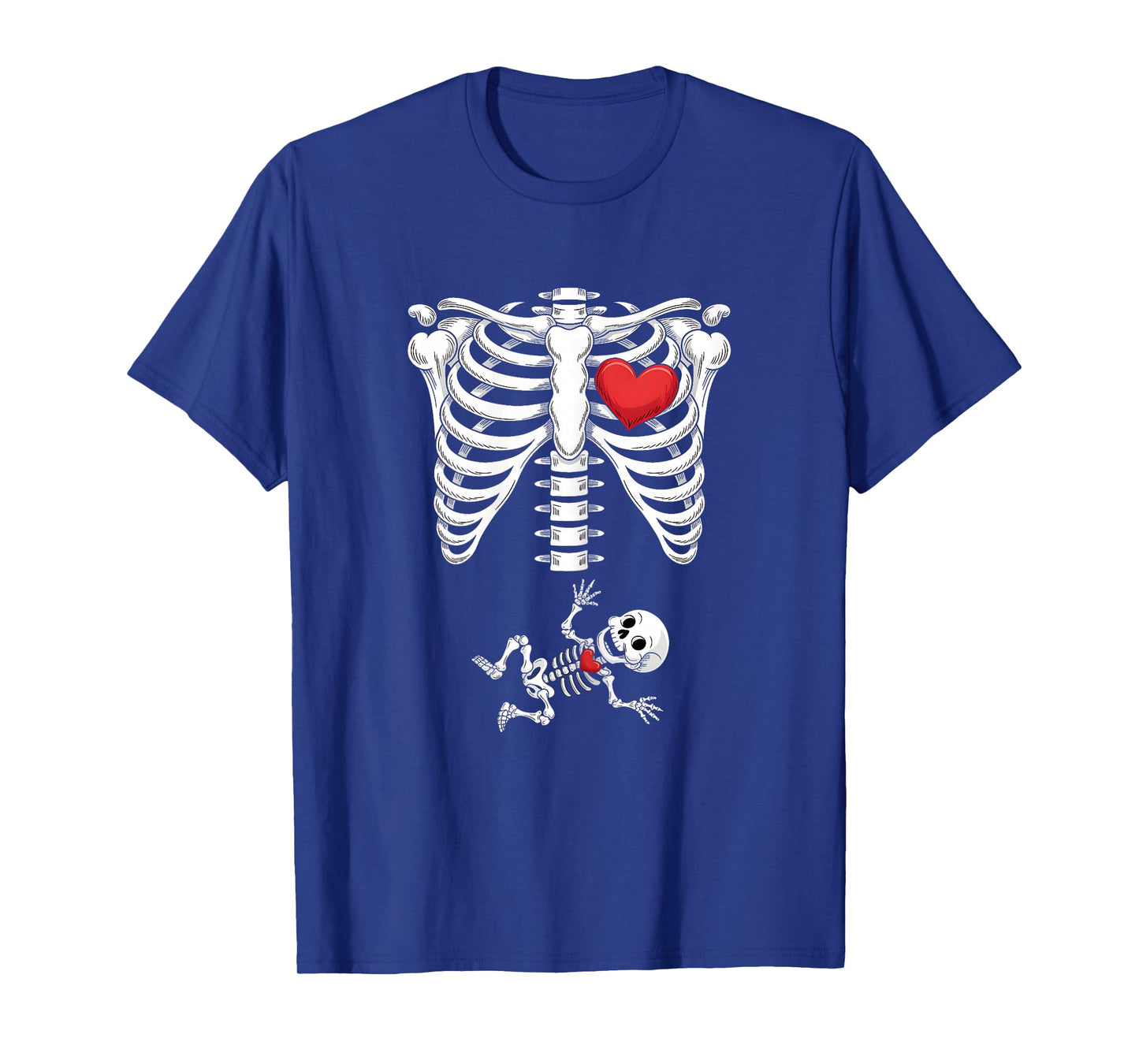 Skeleton Pregnancy Shirt X-Ray Halloween Pregnant Women T-Shirt