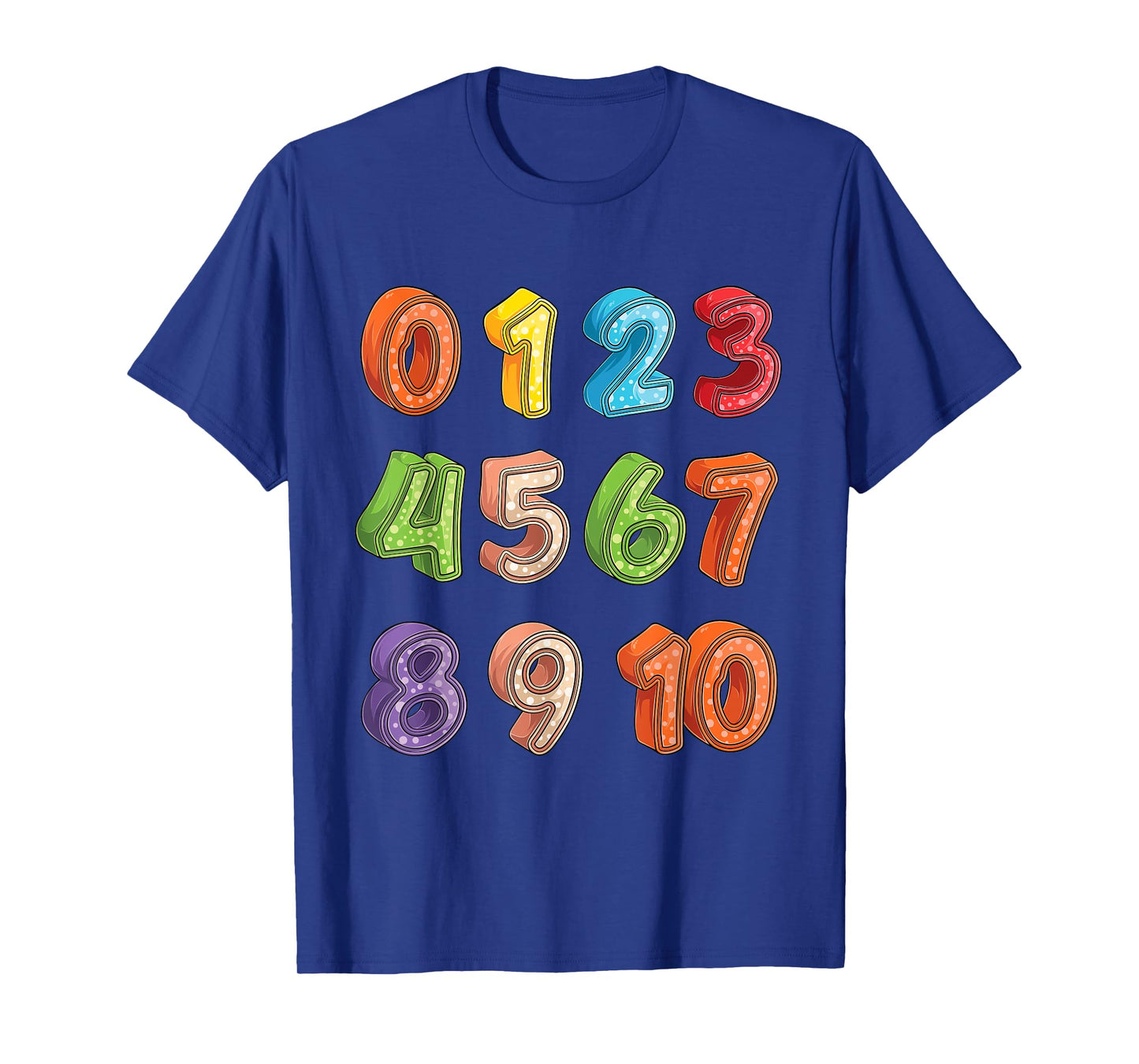Math Numbers Learning Preschool Education For Kids Toddlers T-Shirt