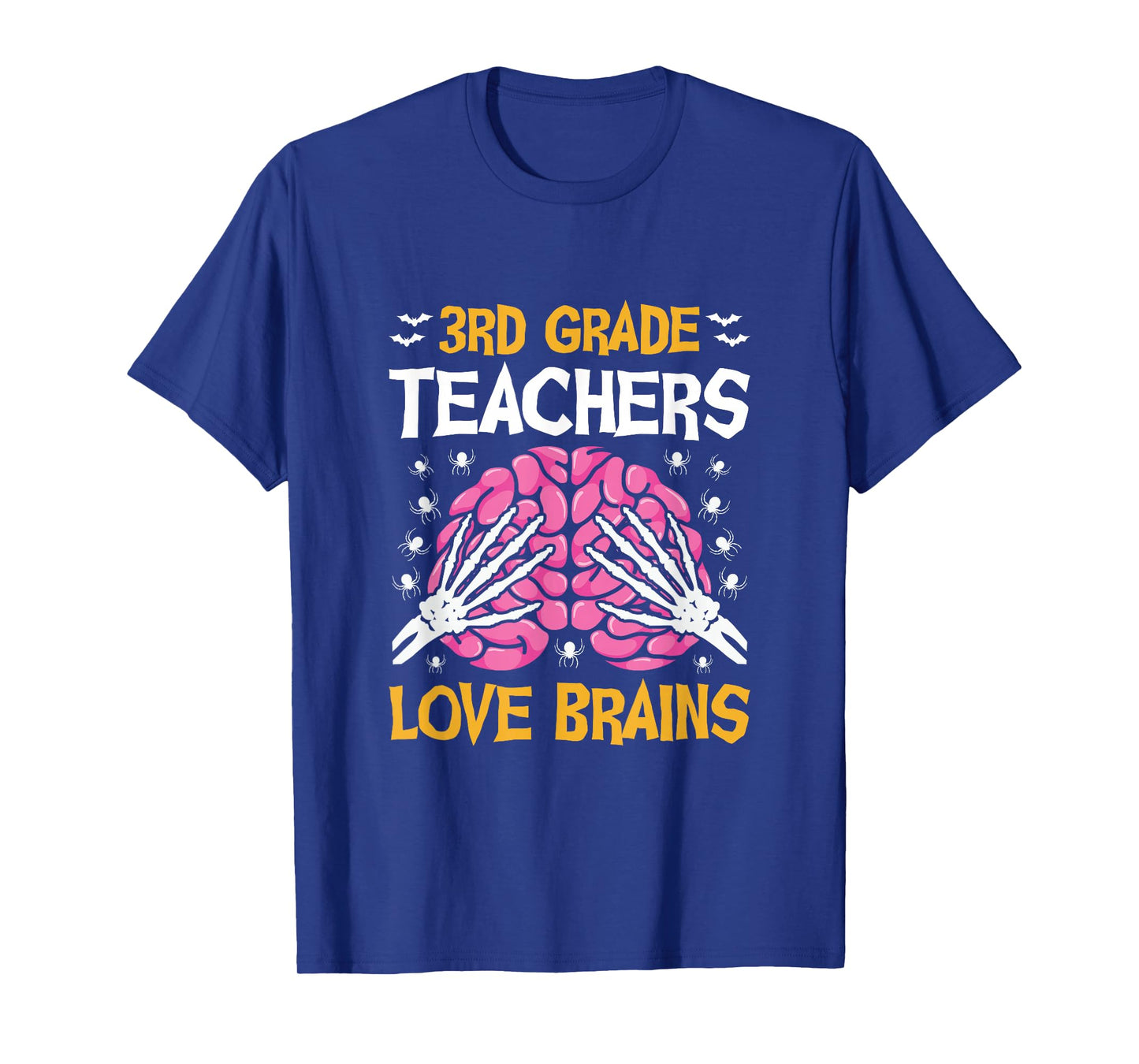 3rd Grade Teachers Love Brains Funny Halloween School T-Shirt