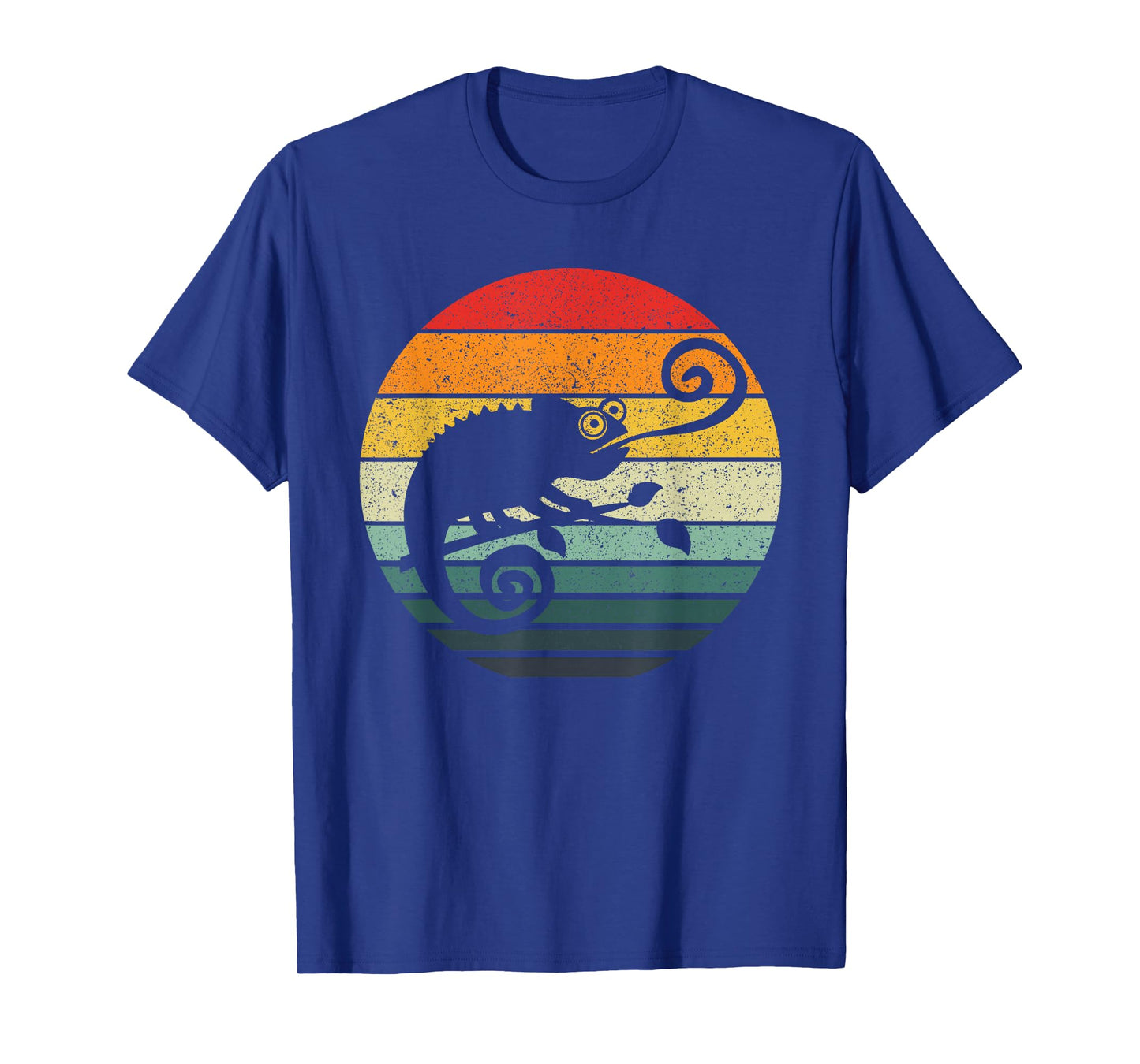 Chameleon Retro Sunset Vintage Design T-Shirt