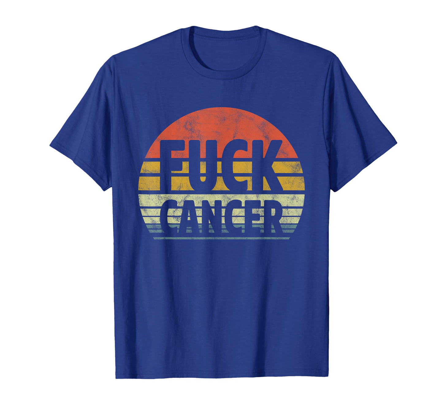 Fuck Cancer Breast Cancer Awareness Gift Retro Distressed T-Shirt
