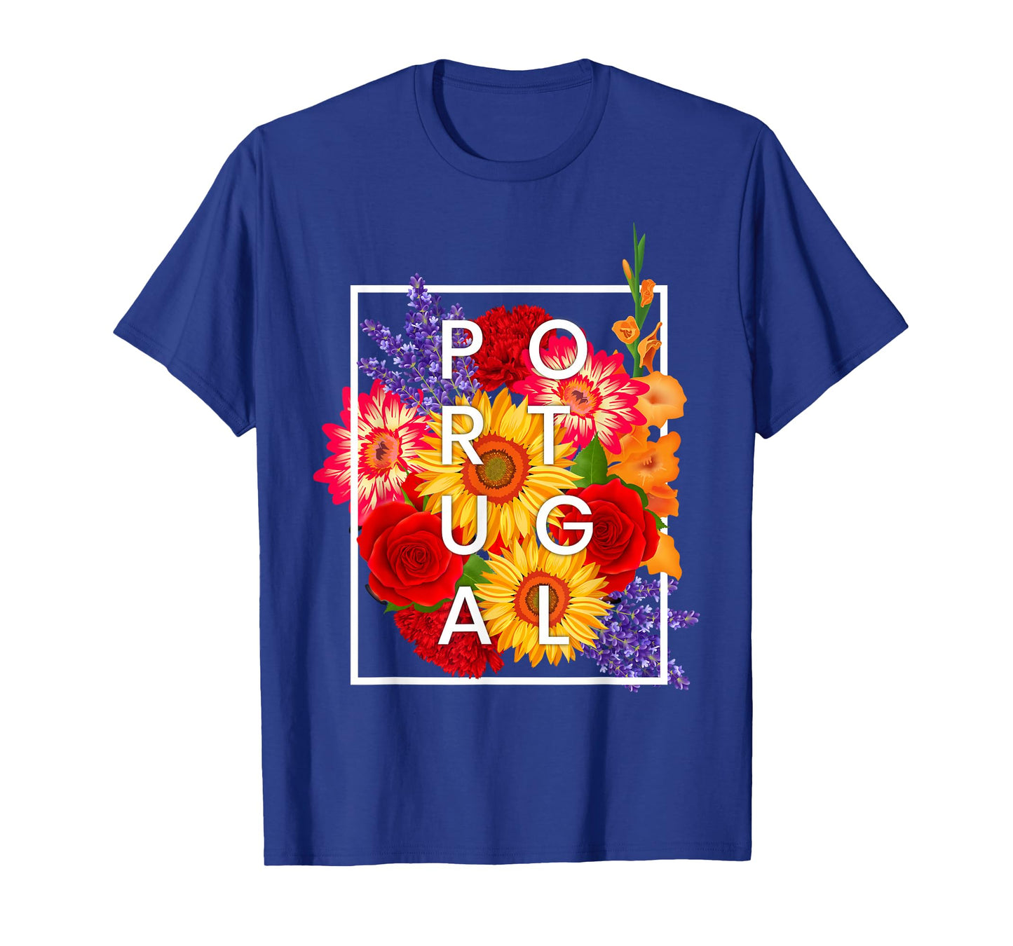 Flowers of Portugal Word Art - Portuguese Pride T-Shirt