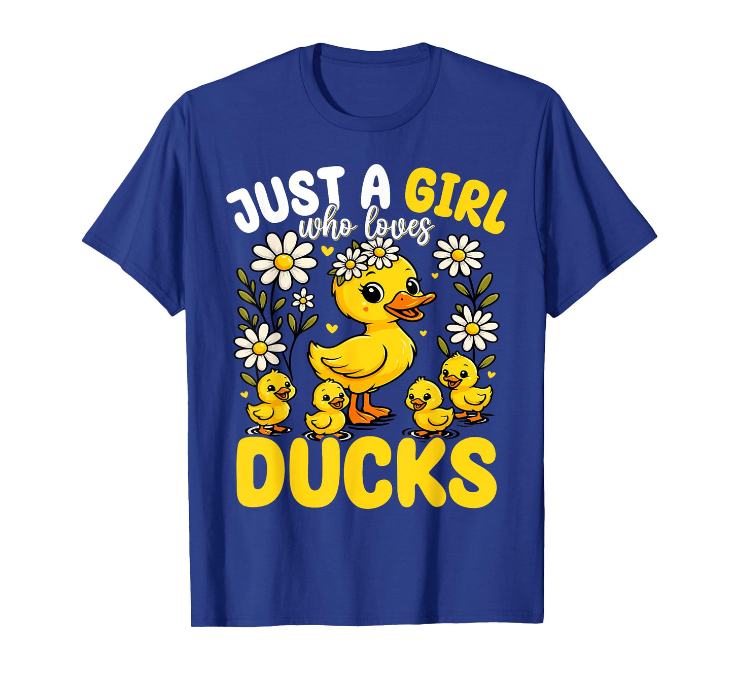 Cute Duck Lover Girls Kids Just A Girl Who Loves Ducks T-Shirt