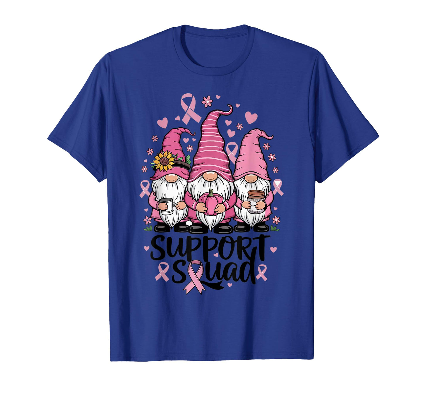 Gnome Support Squad Breast Cancer Awareness Pink Clothing T-Shirt