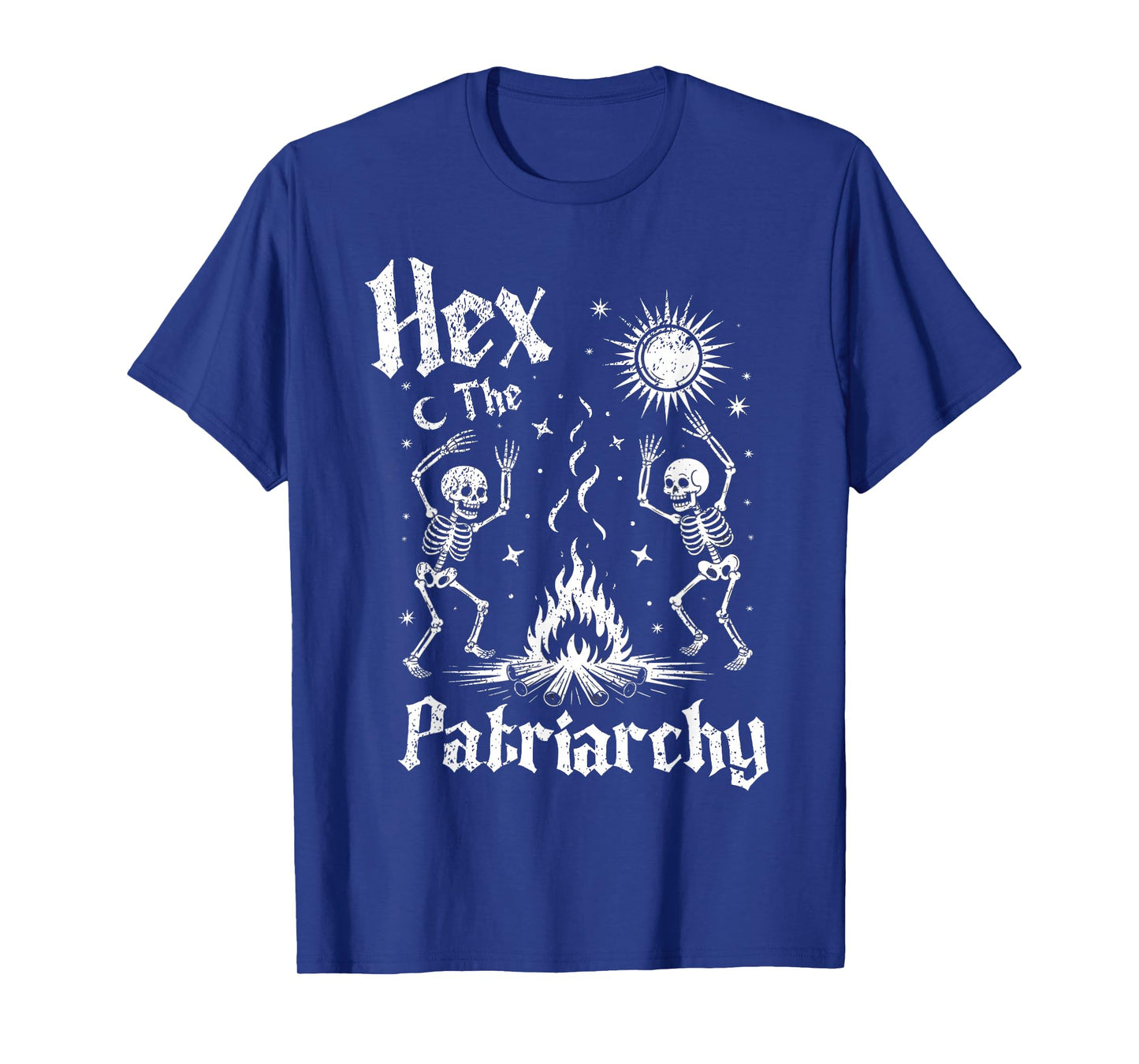 Hex The Patriarchy Skeleton Funny Feminist Halloween T-Shirt