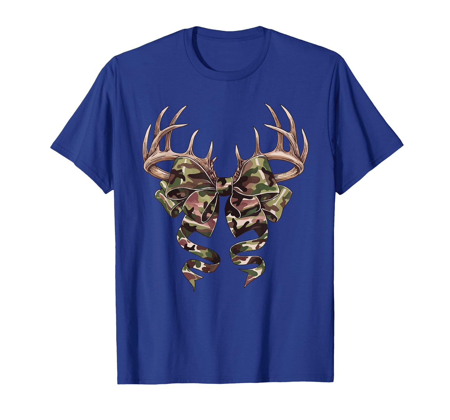 Coquette Camo Bow Camouflage Antlers Hunting Duck Women Girl T-Shirt