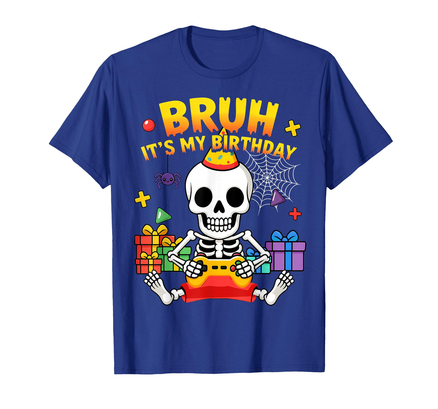 It's My Birthday Skeleton Gamer Halloween Birthday Party T-Shirt