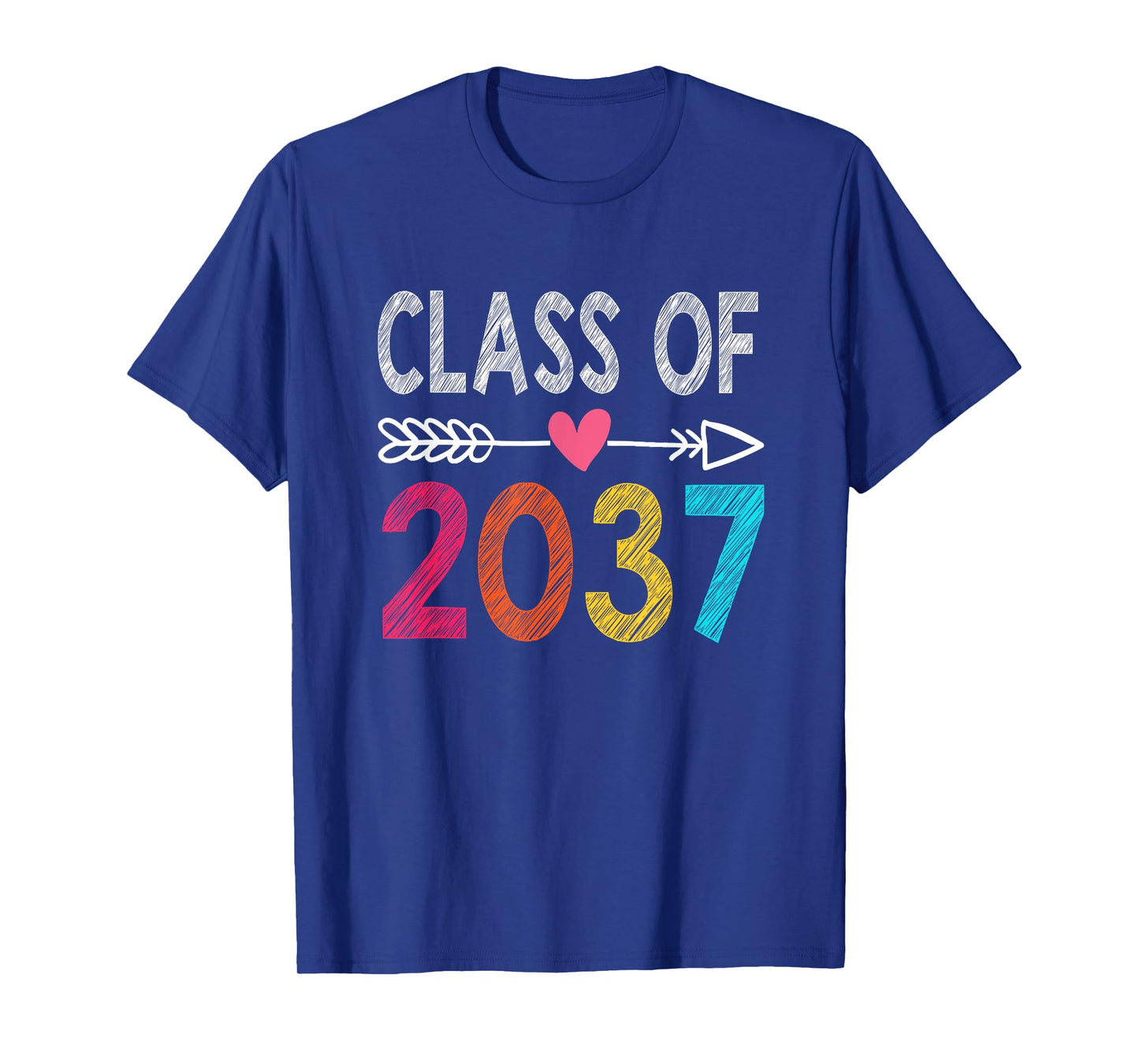 Class Of 2037 Grow With Me First Day Of School Graduation T-Shirt