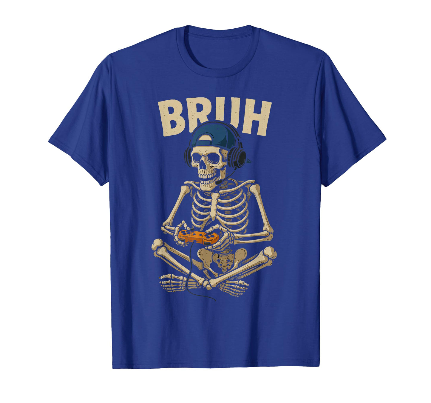 Bruh Halloween Skeleton Gamer T-Shirt