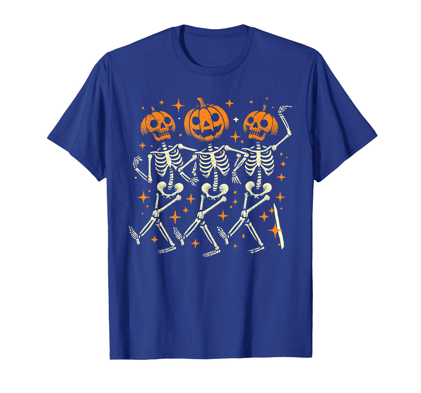Dance Pumpkin Skeleton Scary Halloween Men Women Boys Girl T-Shirt
