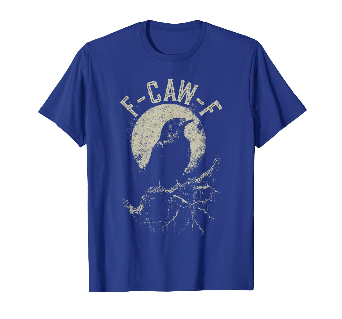 F-Caw-F Black Crow Pun Funny Bird Cawing Moon Halloween T-Shirt
