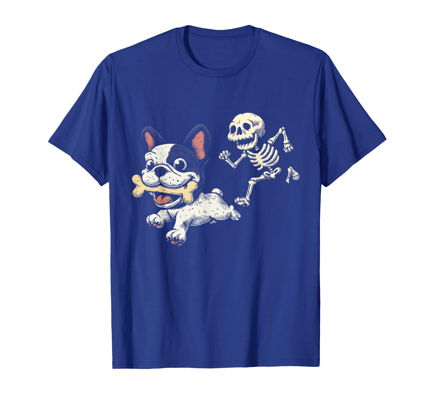 Funny Halloween French Bulldog Skeleton T-Shirt