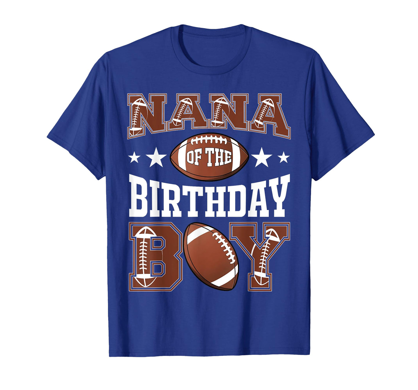 Nana Of The Birthday Boy Football Game Day T-Shirt