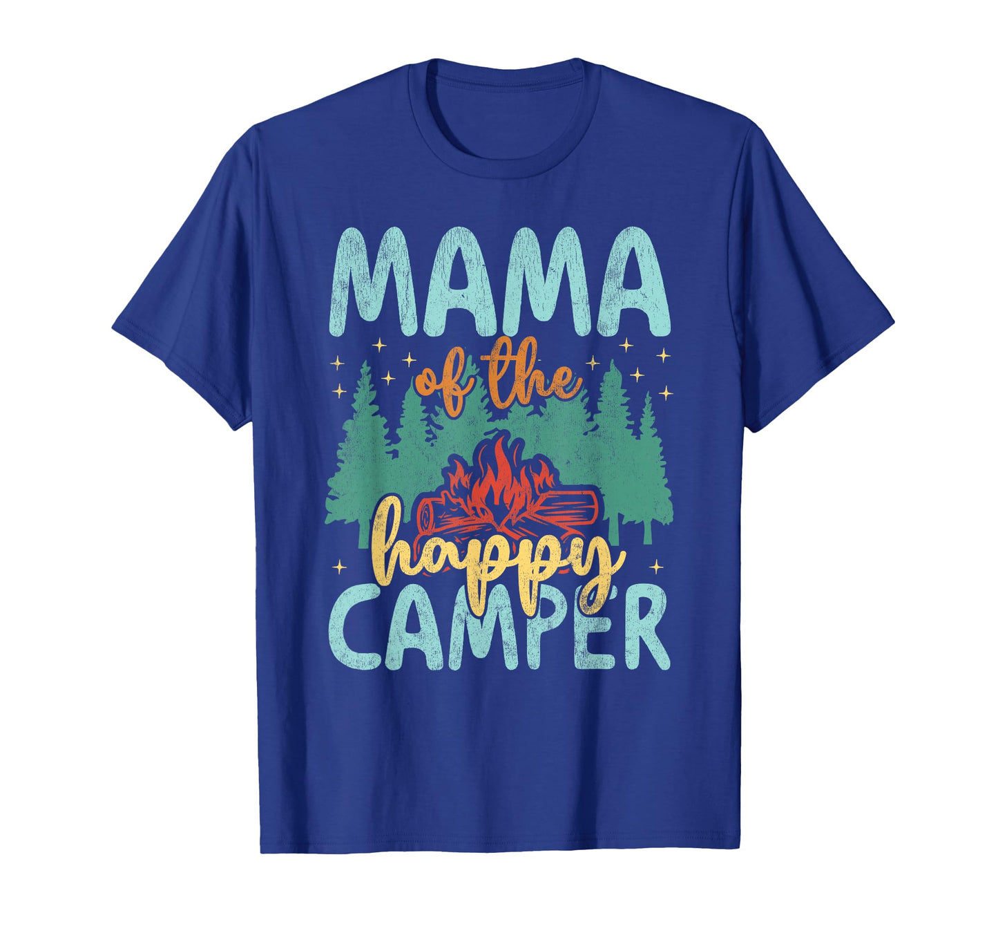Mama of Happy Camper 1st Birthday Party Retro Mama T-Shirt