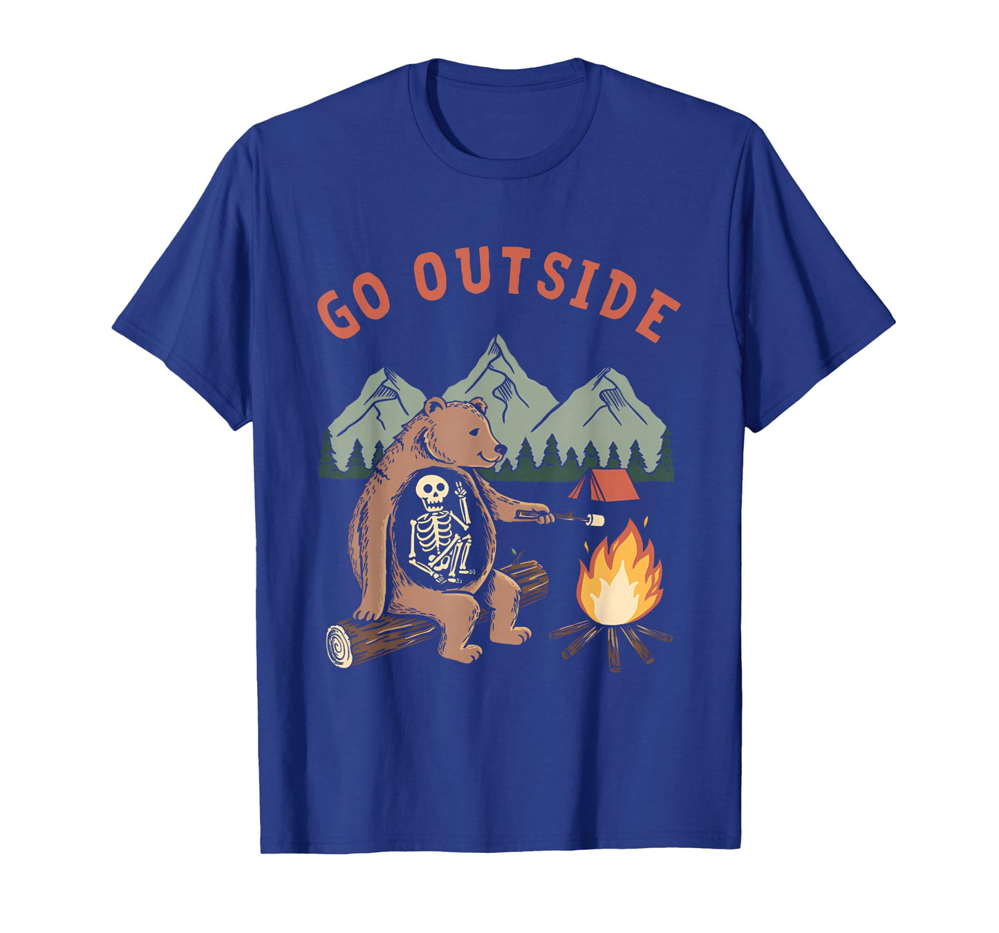 Outdoor Adventure Bear with Campfire for Wildlife Lovers T-Shirt