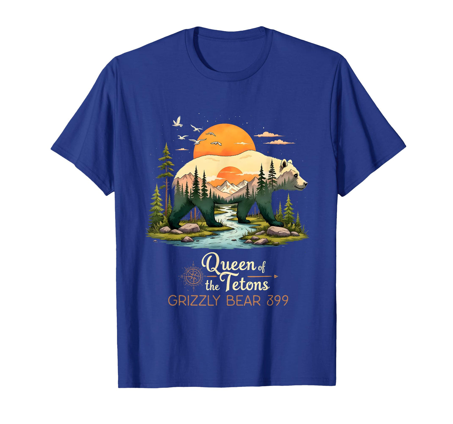 Memory The Queen Of Grizzly Bear 399 The Tetons Trip T-Shirt