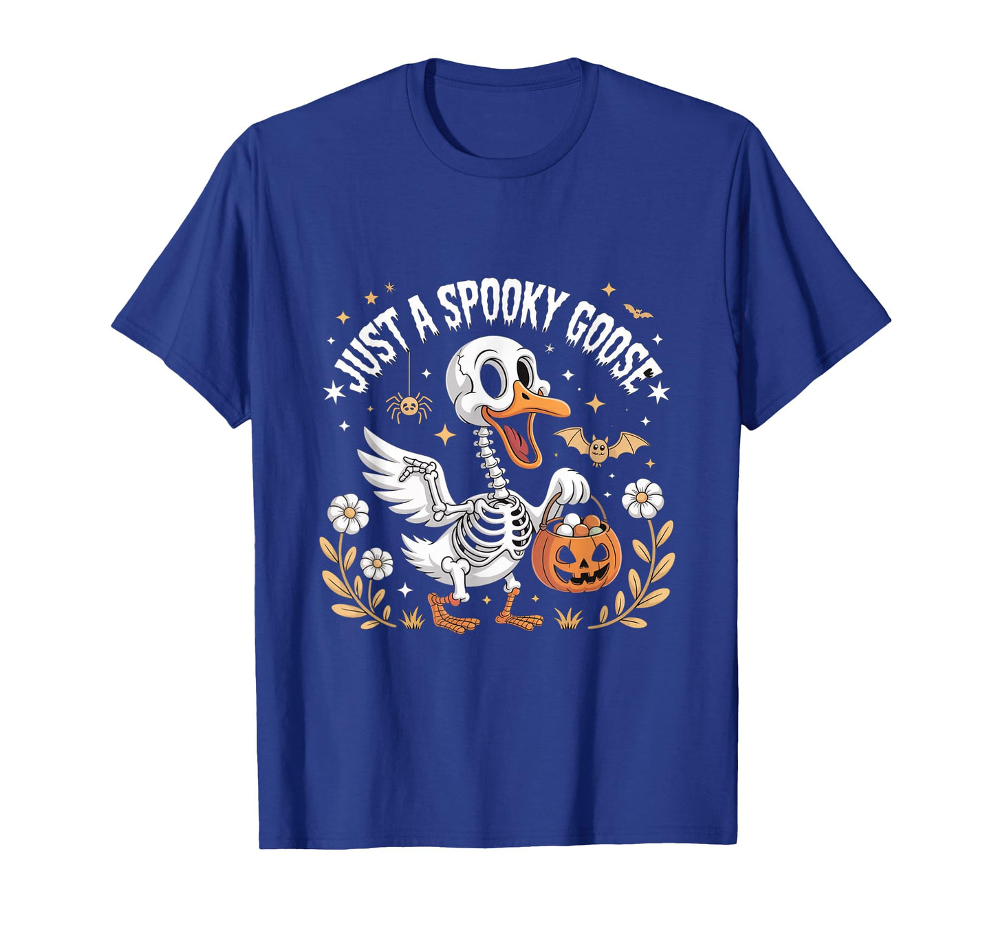 Just A Spooky Goose Skeleton Halloween T-Shirt