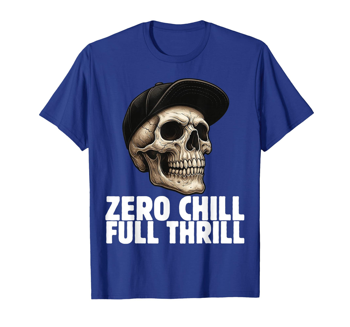 Skull in Cap Street Style Urban Art Skeleton T-Shirt