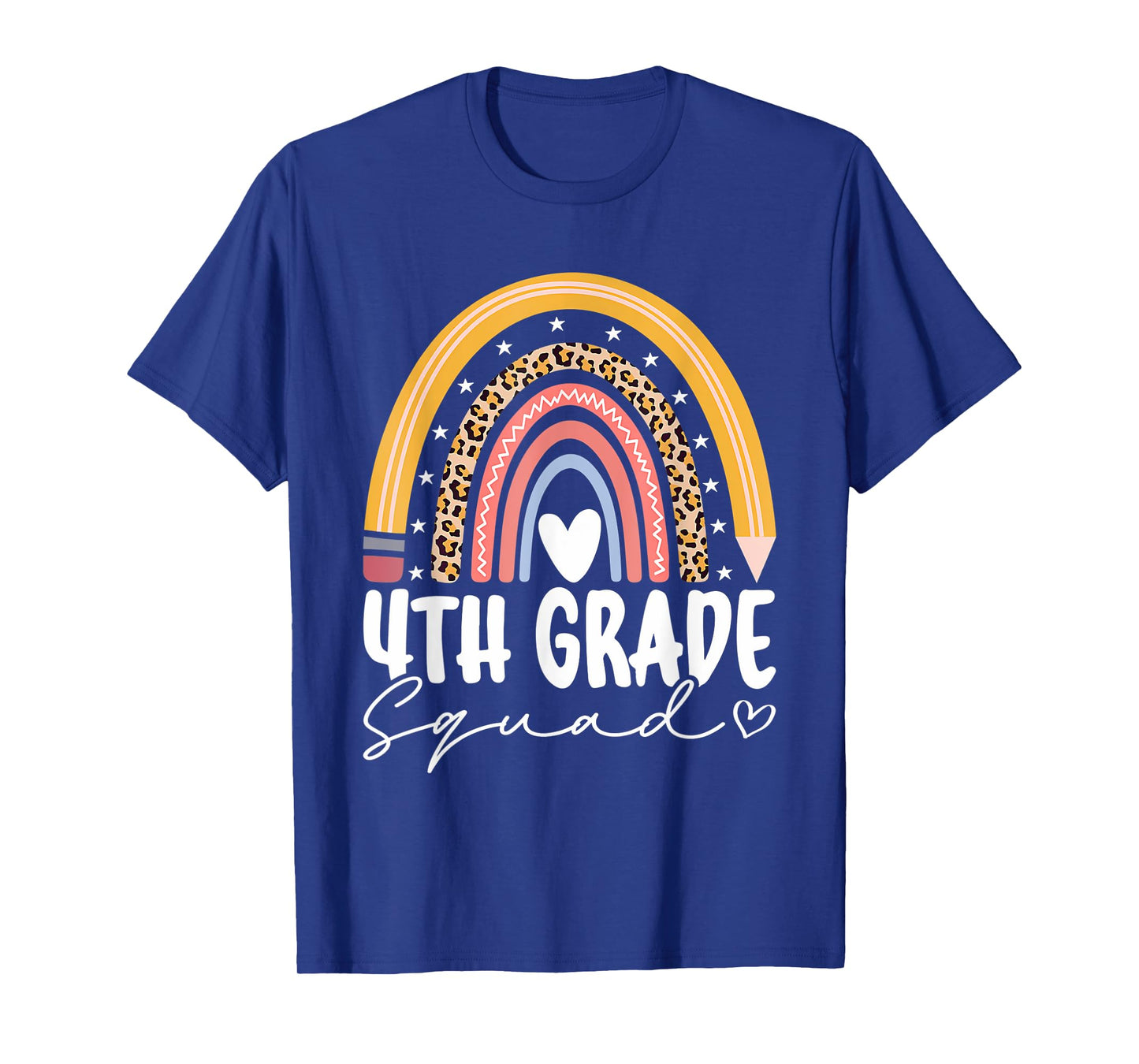 Back To School Rainbow 4th Fourth Grade Squad For Teachers T-Shirt
