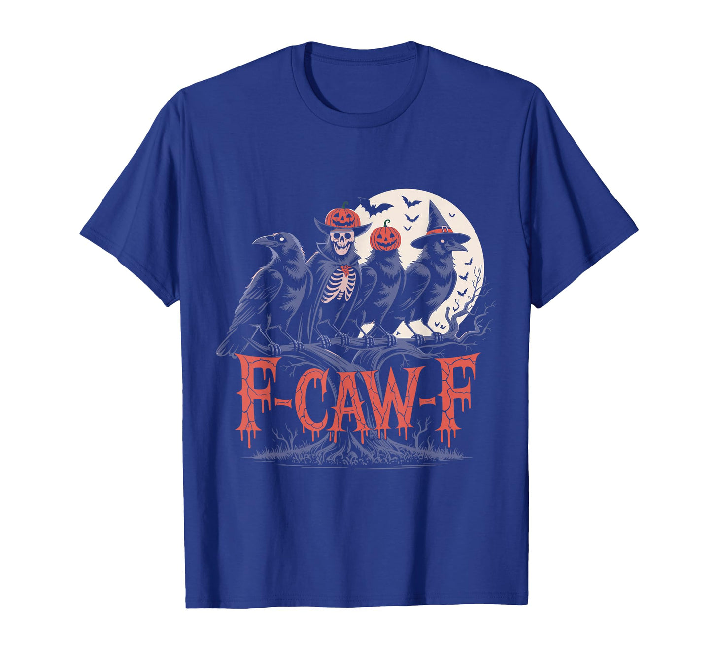 F-Caw-F Funny Pumpkin Head Crow Halloween Meme T-Shirt