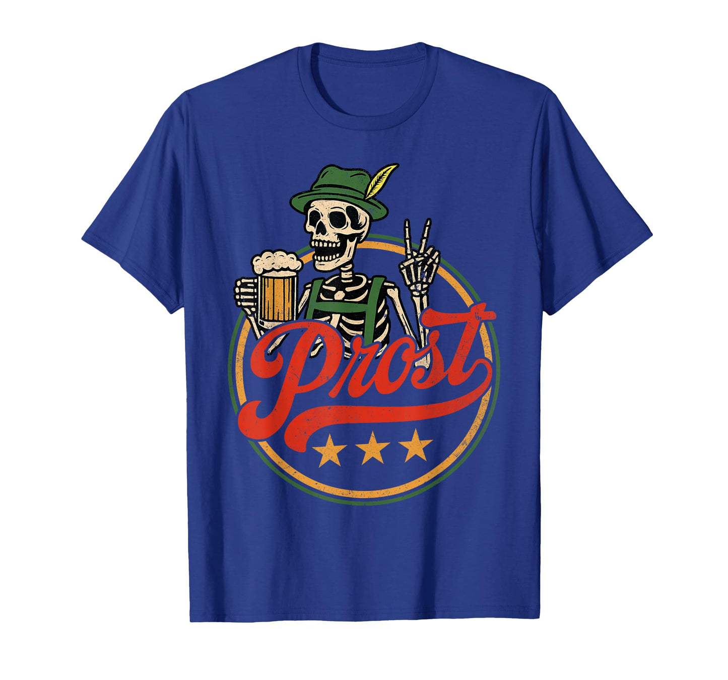 Oktoberfest Skeleton Prost German Beer Festival Men Women T-Shirt