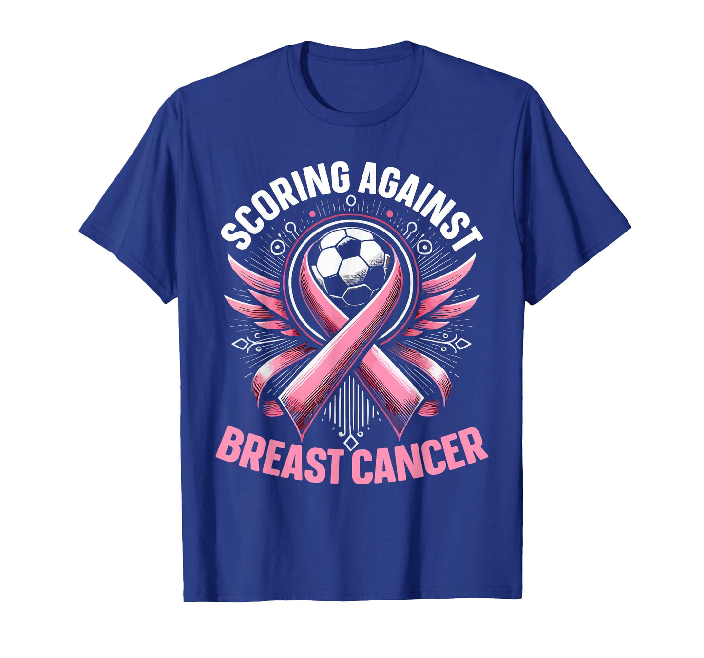 Soccer Breast Cancer Awareness Month Pink Ribbon T-Shirt
