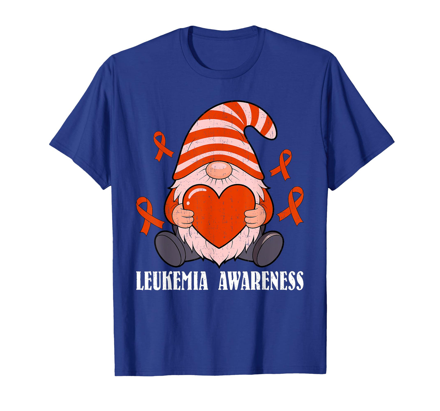 Supporter Cute Gnome Heart Leukemia Awareness Women Girls T-Shirt