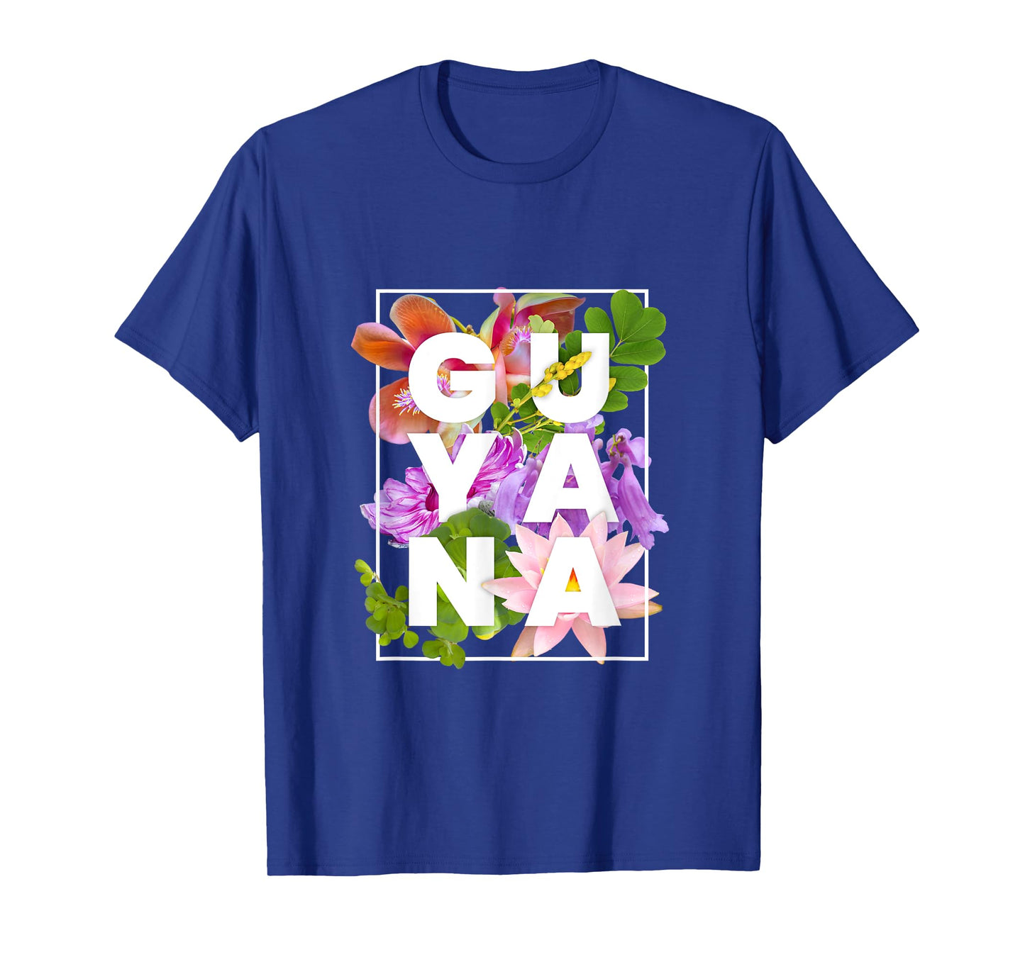 Flowers of Guyana Word Art - Guyanese Pride T-Shirt