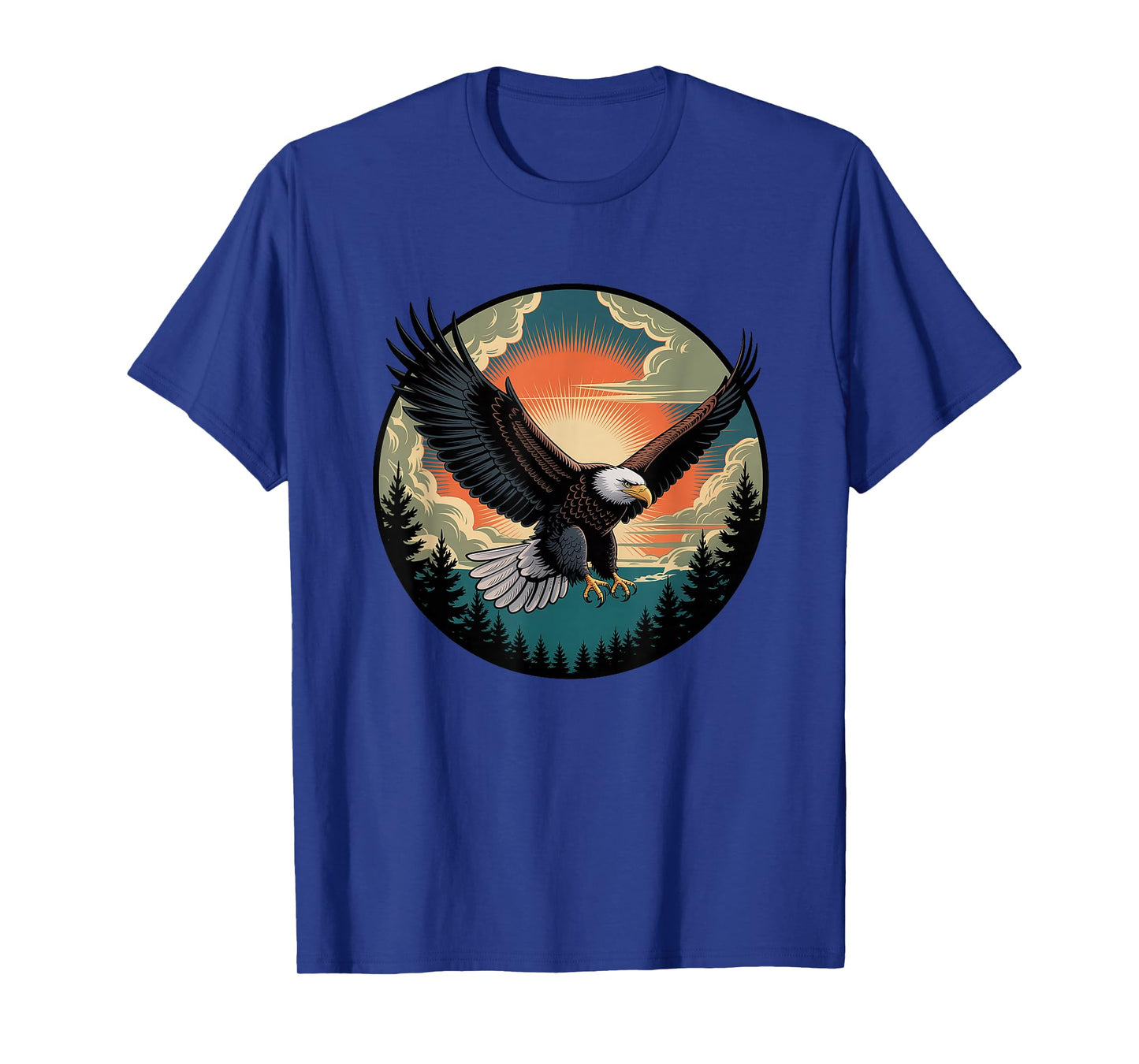 Eagle Sunset T-Shirt - Patriotic Soaring Bird Natur T-Shirt