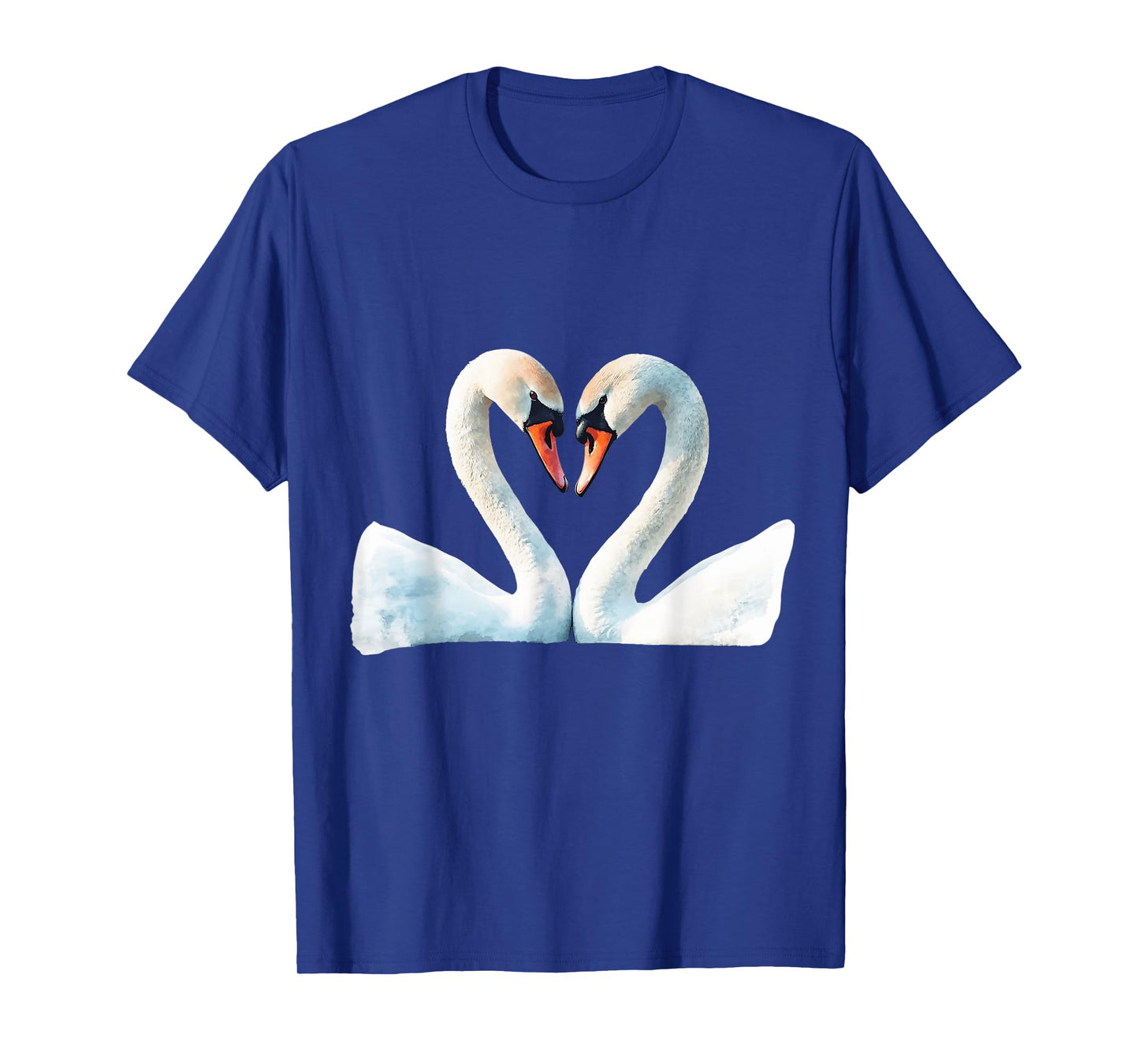 Romantic Swan Couple Heart Shape Love T-Shirt