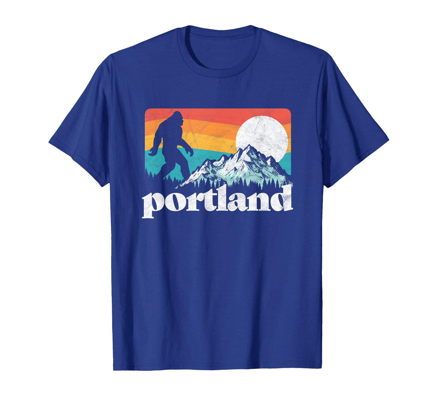 Portland Oregon Bigfoot & Mountains Outdoors T-Shirt
