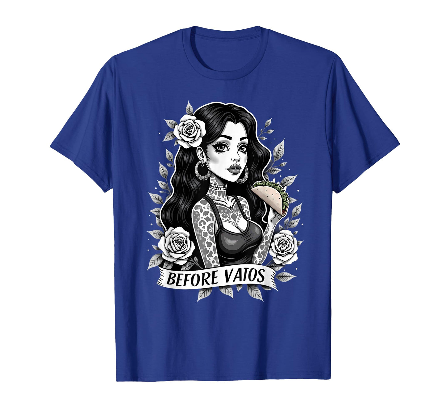 Sarcastic Spanish Mexican Tacos Before Vatos T-Shirt
