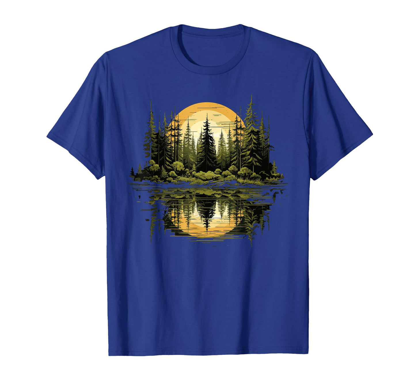 Nature Reflection Forest Trees Outdoor Wildlife T-Shirt