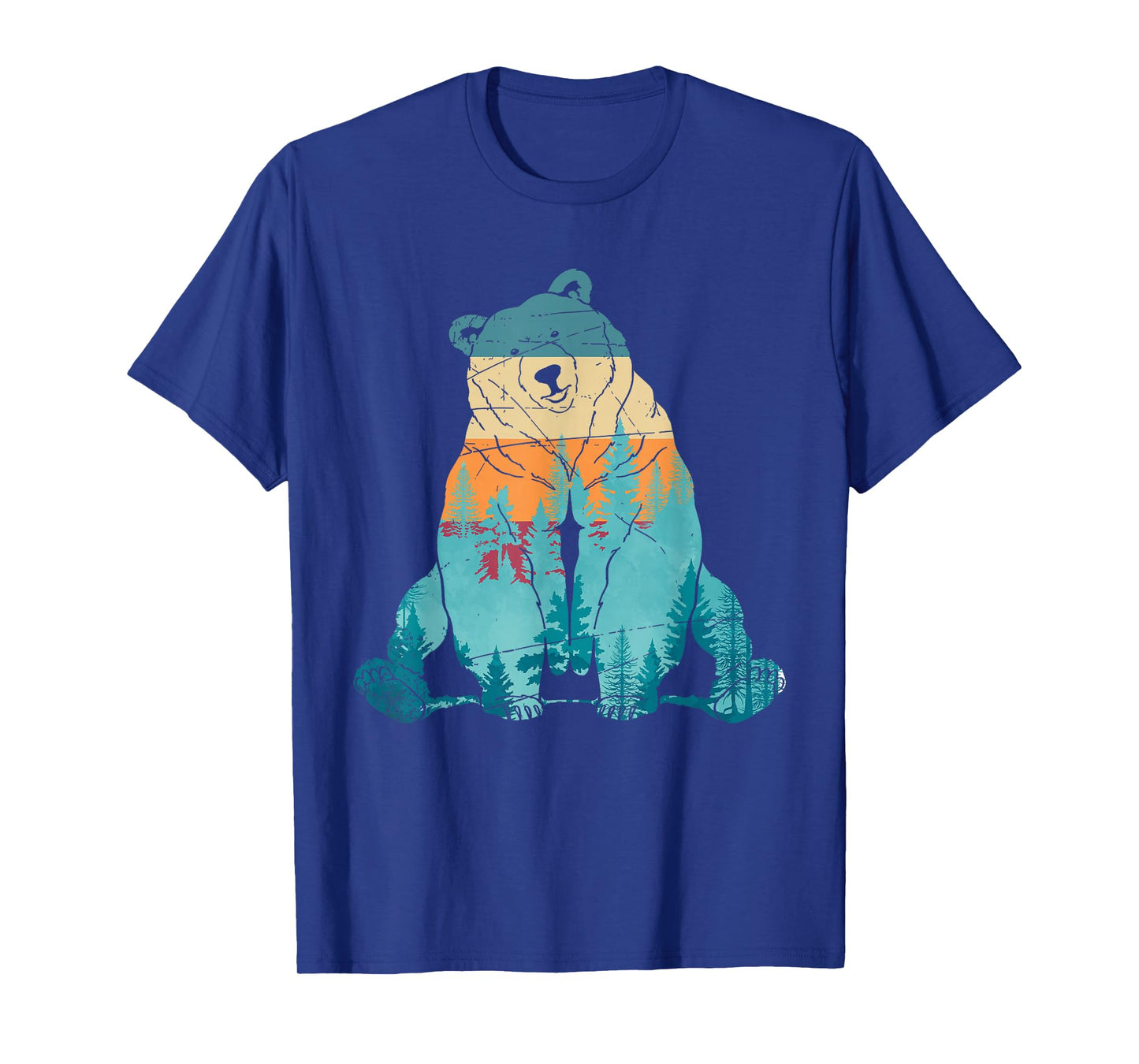 Outdoors Nature Forest Animal Wildlife Retro Brown Bear T-Shirt