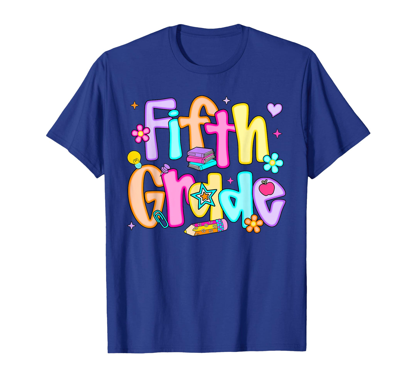 Preppy Fifth Grade Back To School 5th Grade Teacher Girl Boy T-Shirt