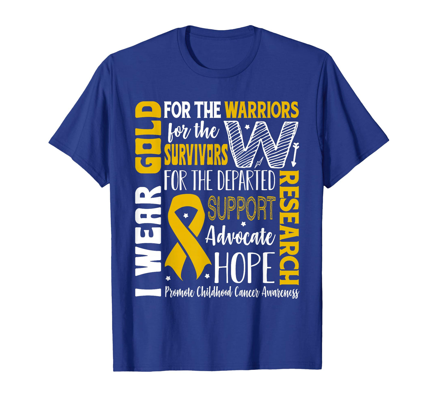 Gold for a Child Fight Warriors Childhood Cancer Awareness T-Shirt
