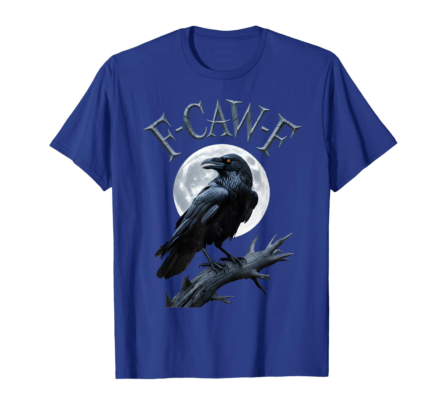 F-Caw-F Funny Black Crow Bird Moon Gothic Adult Humor T-Shirt