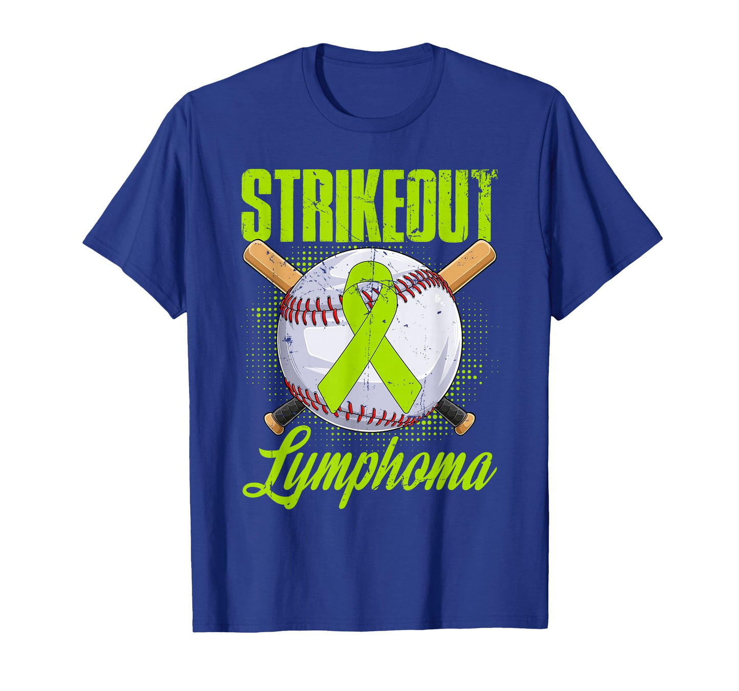 Strikeout Lymphoma Awareness Fighter Warrior Baseball Ball T-Shirt