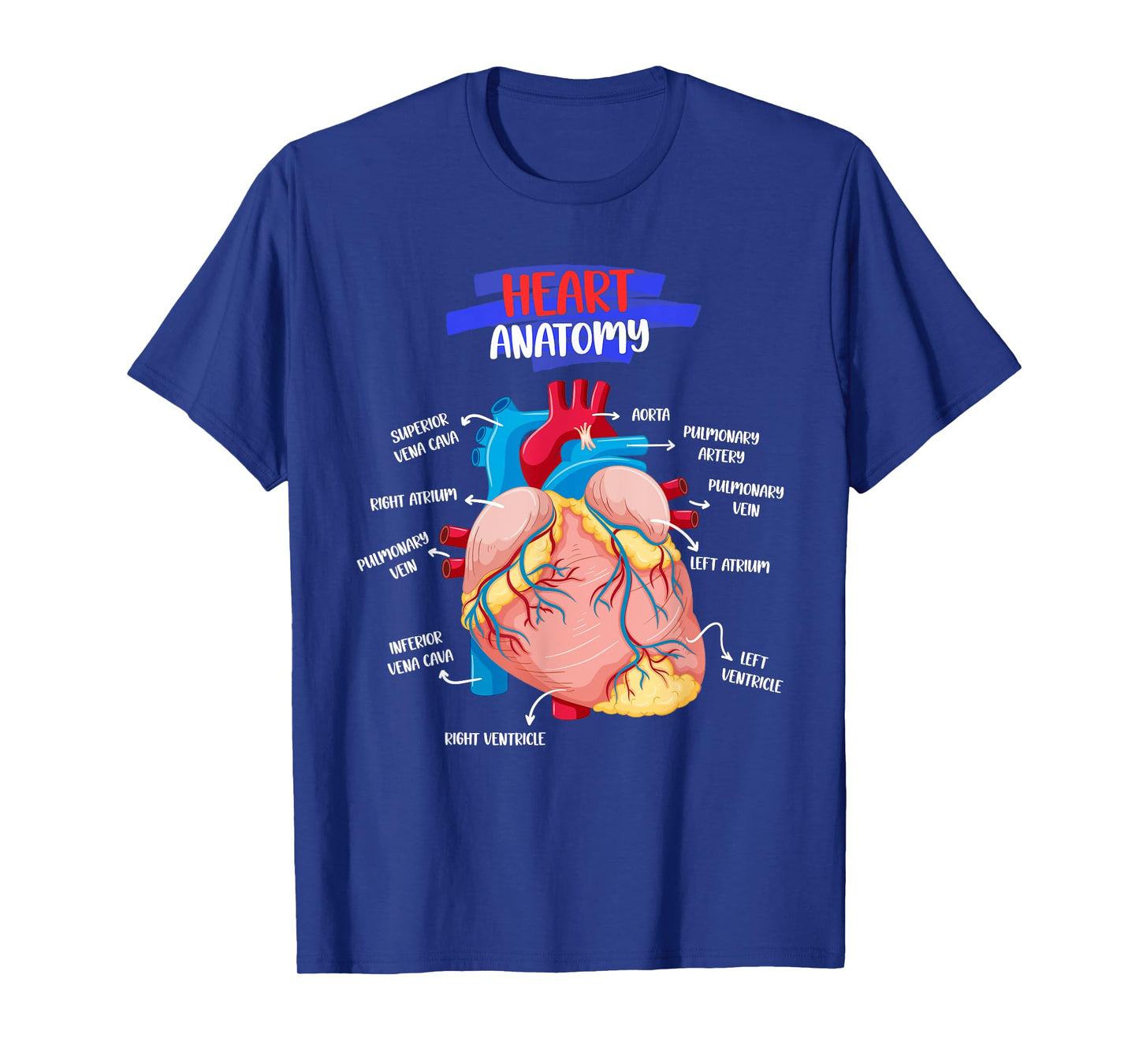 Anatomy Human Heart Anatomical Cardiac Heart Doctor Medical T-Shirt