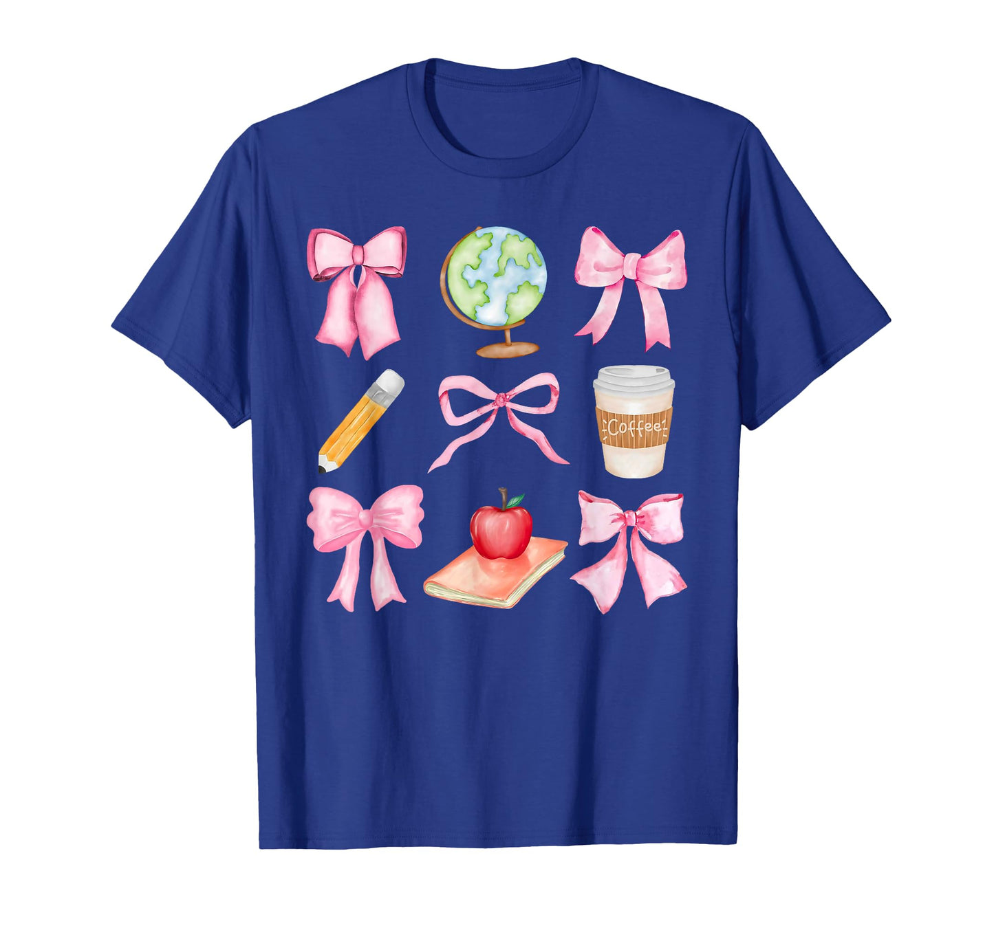 Coquette Bow Teacher Student Happy First Day Back To School T-Shirt