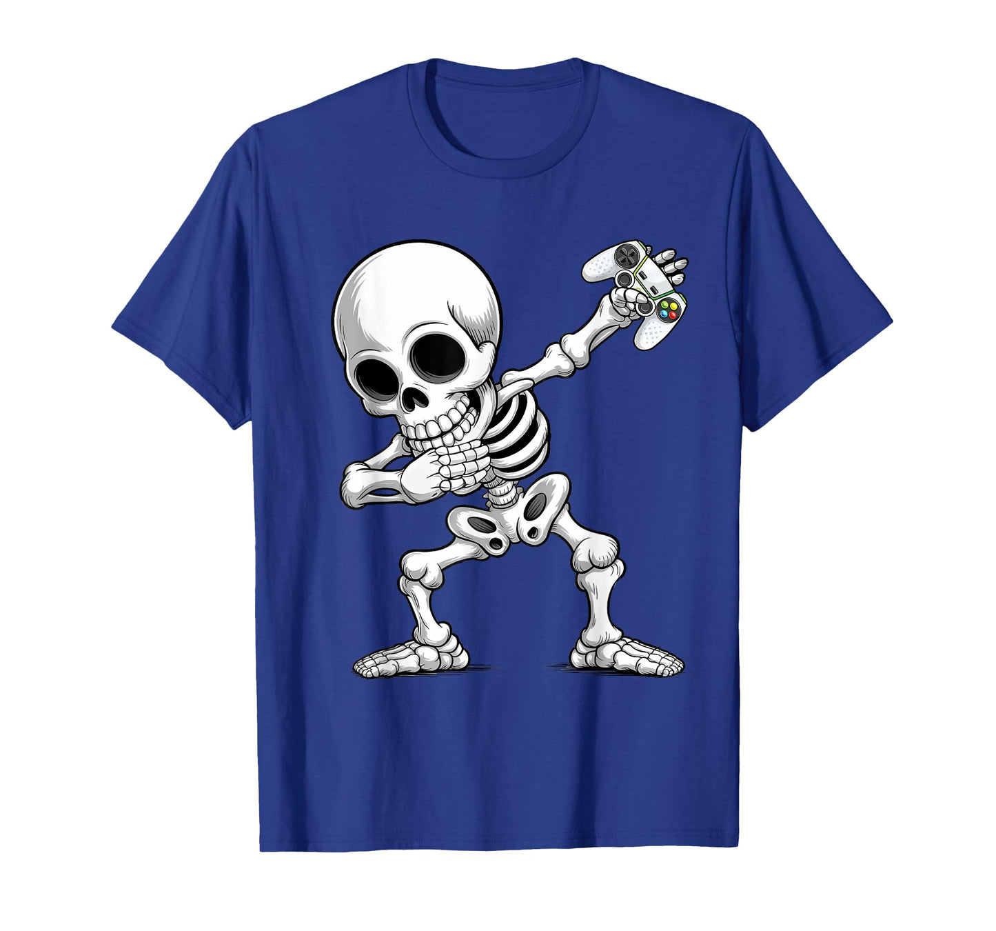 Funny Gaming Skeleton Dabbing Spooky Halloween Video Gamer T-Shirt