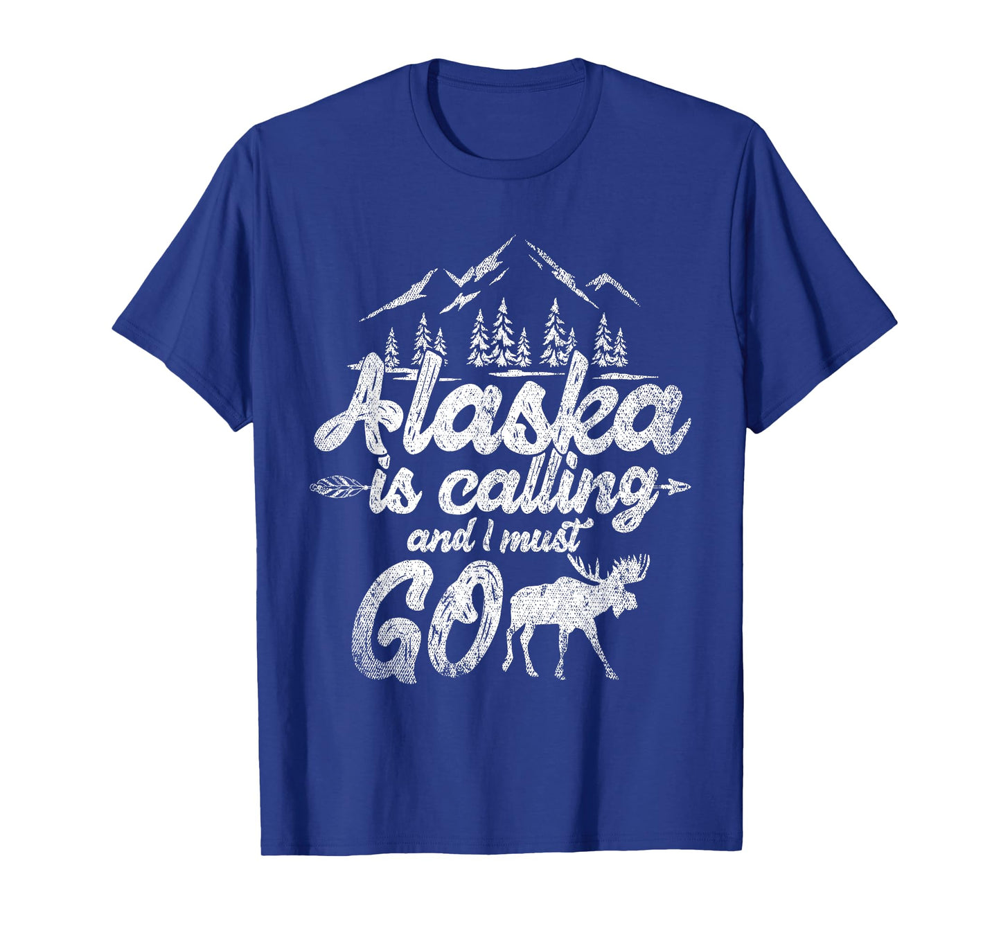 Mountain Hiking Nature Forest Animal Elk Funny Alaska T-Shirt