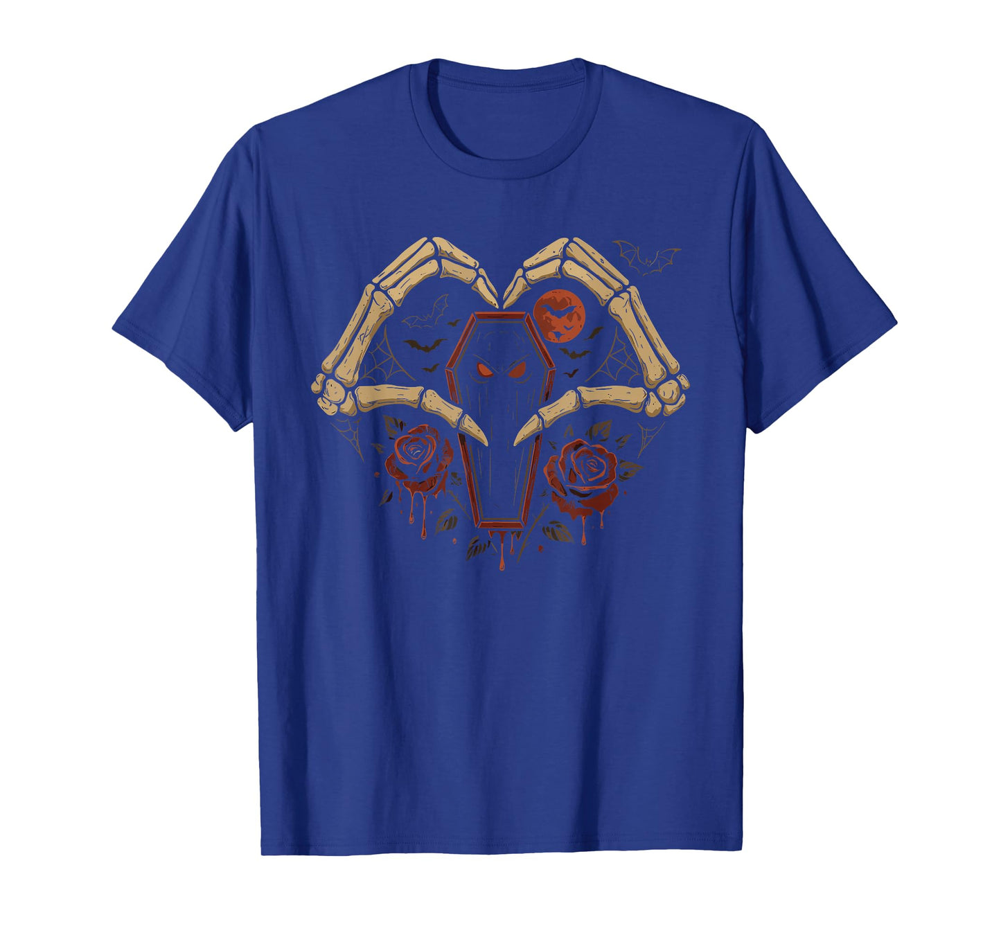 Skeleton Hands Heart Pumpkin Jack O Lantern Halloween T-Shirt