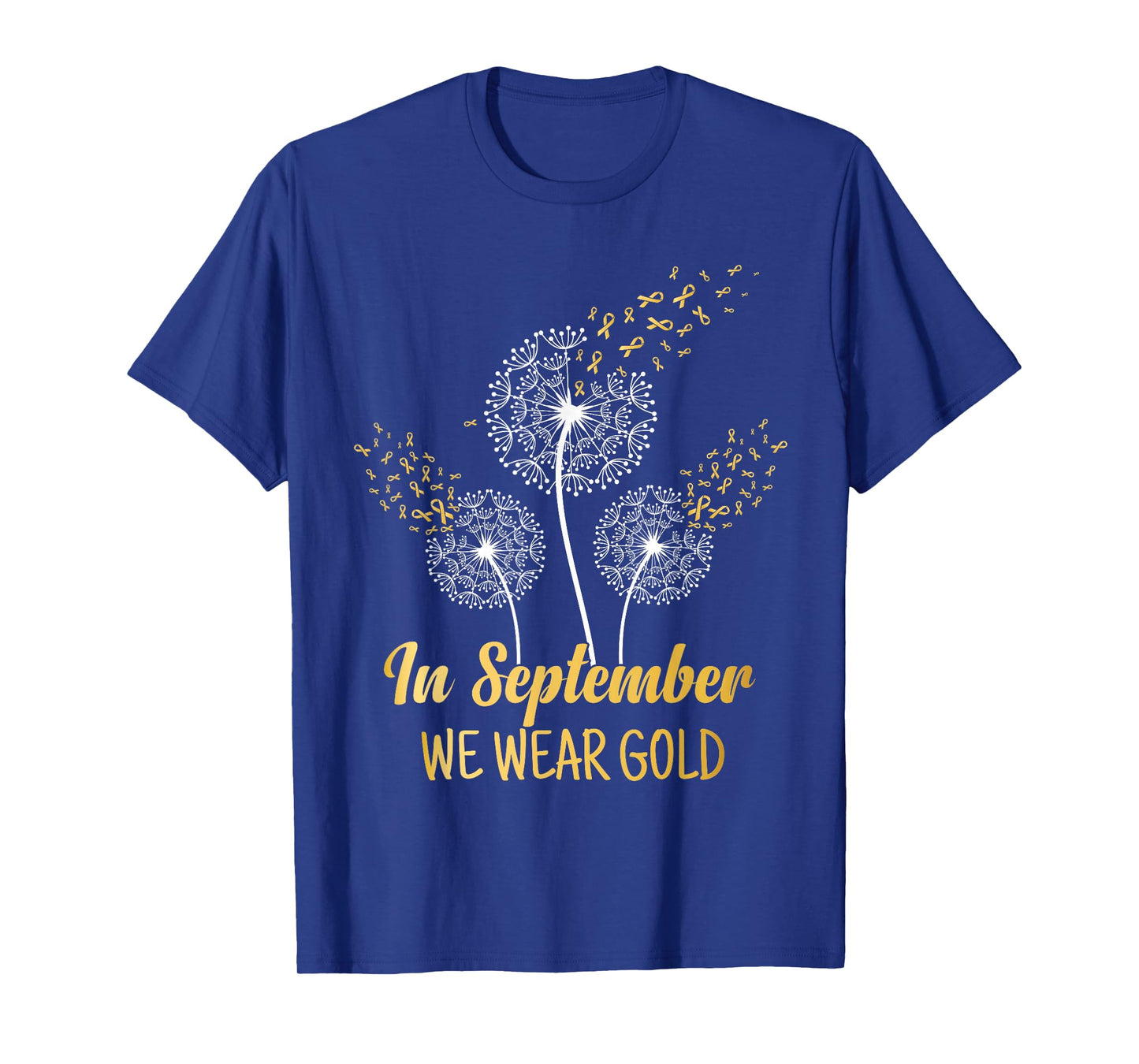 Childhood Cancer In September We Wear Gold T-Shirt