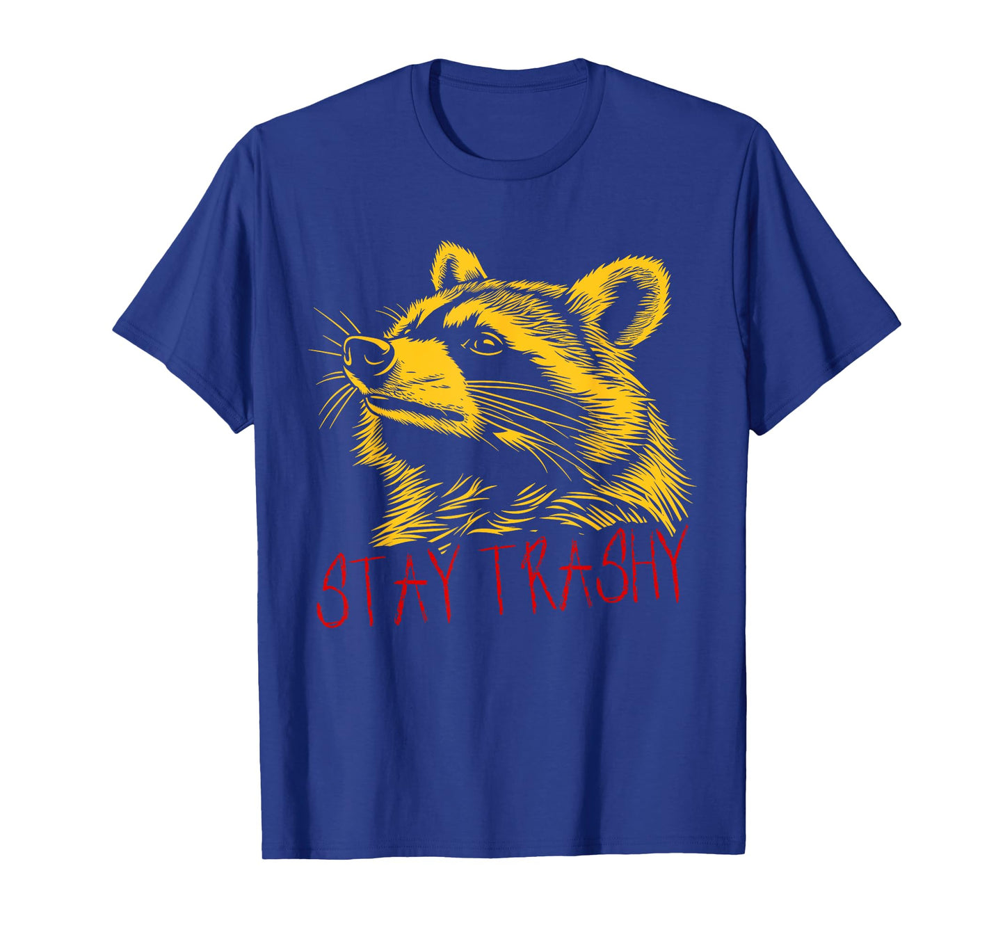 Funny Street Cat Vintage Stay Trashy Raccoon T-Shirt for Men Women