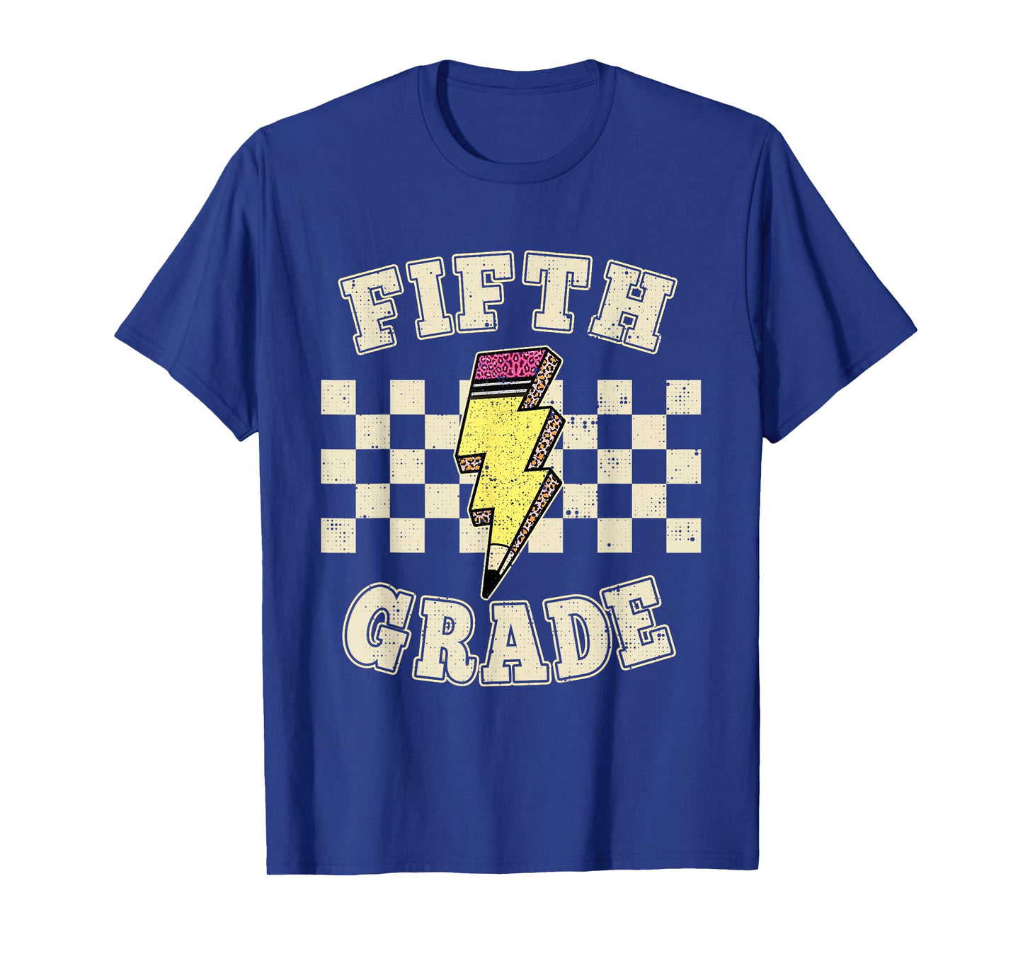 Retro 5th Fifth Grade Teacher Lightning Bolt Teacher Kids T-Shirt