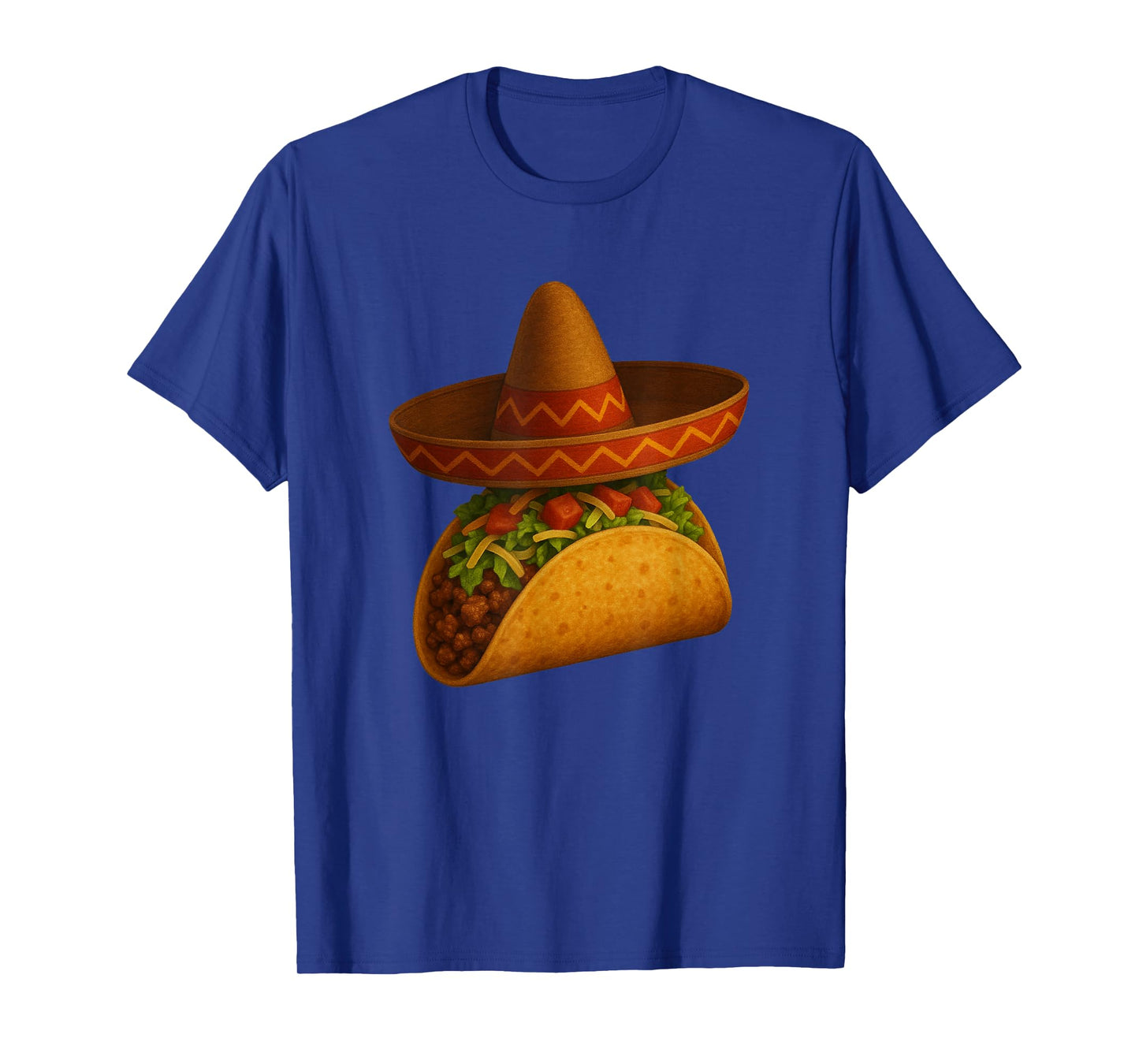 Taco Burrito Wearing Sombrero Funny Mexican Food Fiesta T-Shirt