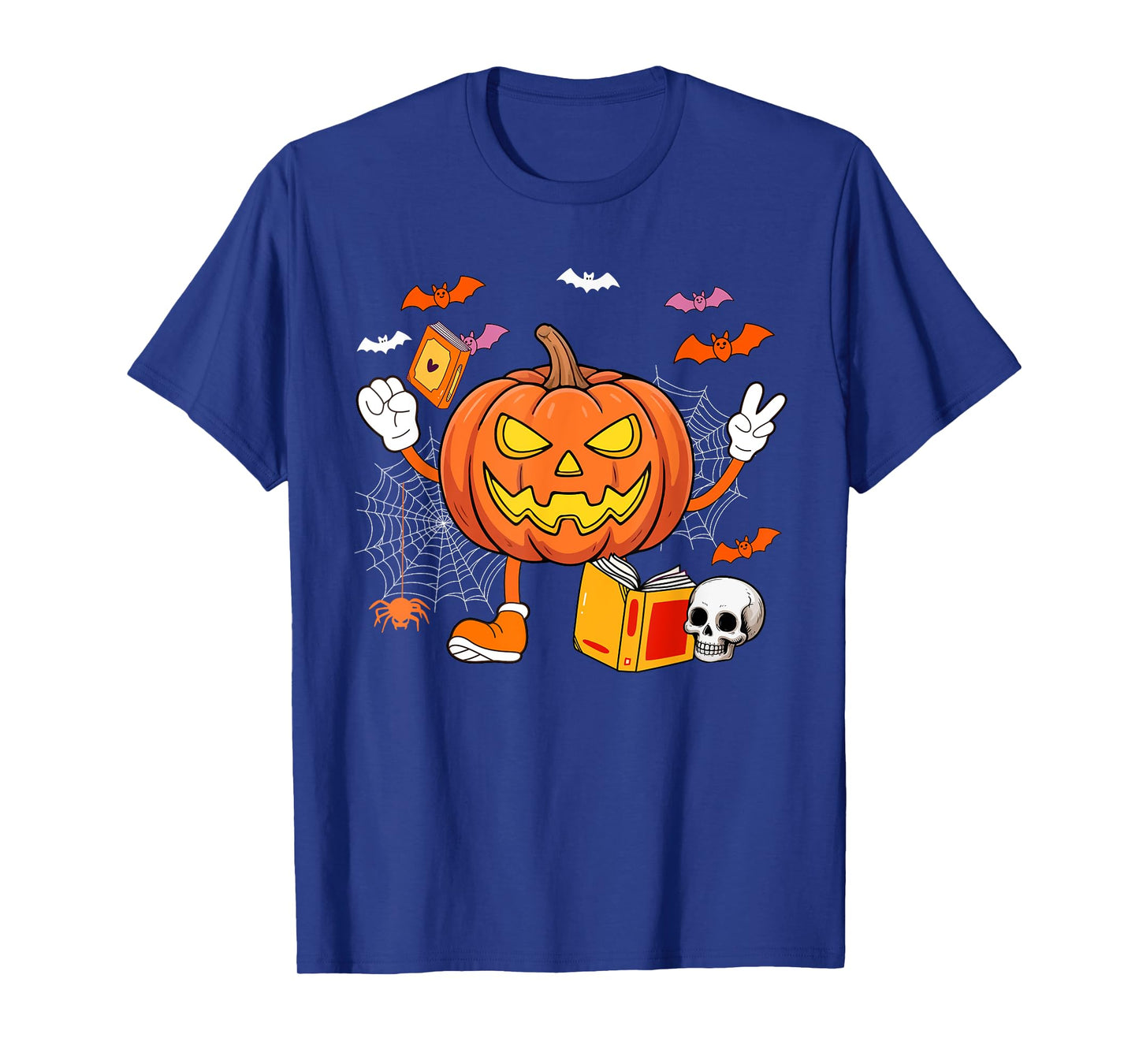 Librarian Job Horror Carved Pumpkin Halloween Costume Team T-Shirt