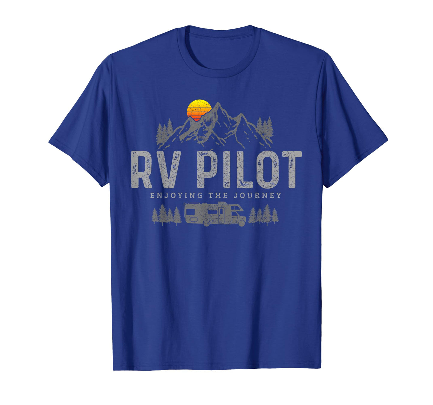 RV Pilot Vintage Mountains Camping Road Trip Camper Gift T-Shirt
