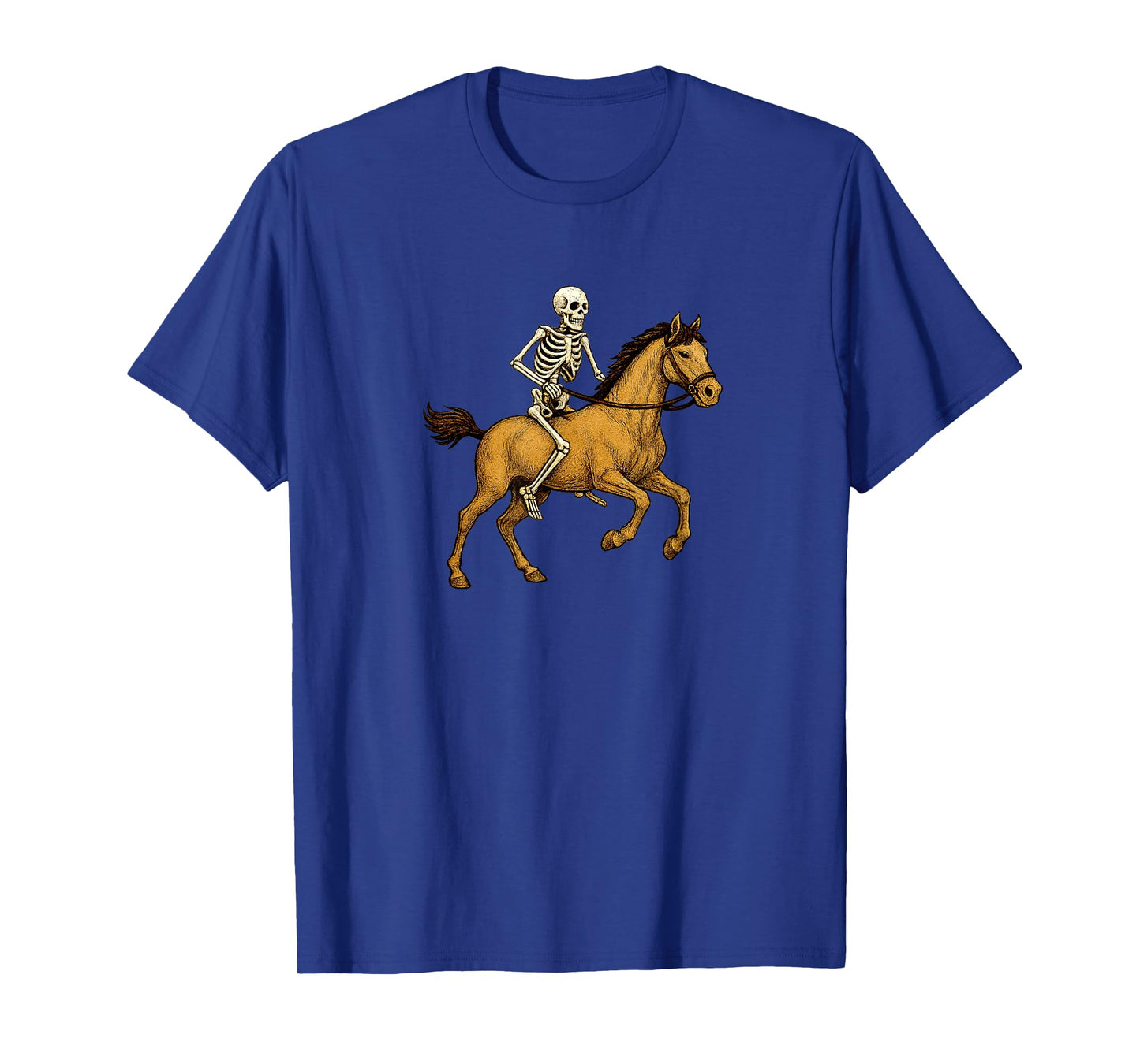 Skeleton Horse Cowboy Farm Farmer Farming Equestrian Dressag T-Shirt